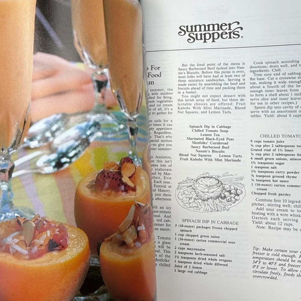 Southern Living 1982 Annual Recipes‎ Cookbook Vintage Cooking Charts